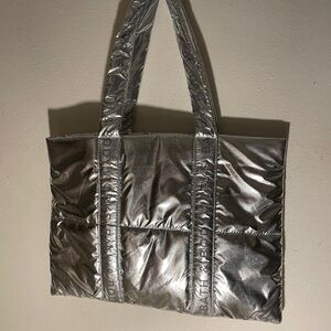 Bath & Body Works Metallic Silver Tote
